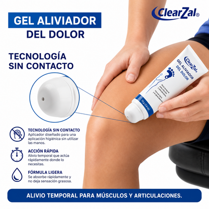 CLEAR ZAL GEL - Sensación fría que ayuda a aliviar el dolor 100% Efectivo