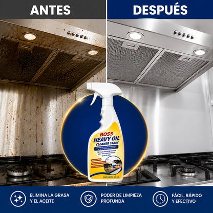 BOSS HEAVY OIL CLEANER - Fórmula Potente para Grasa Difícil