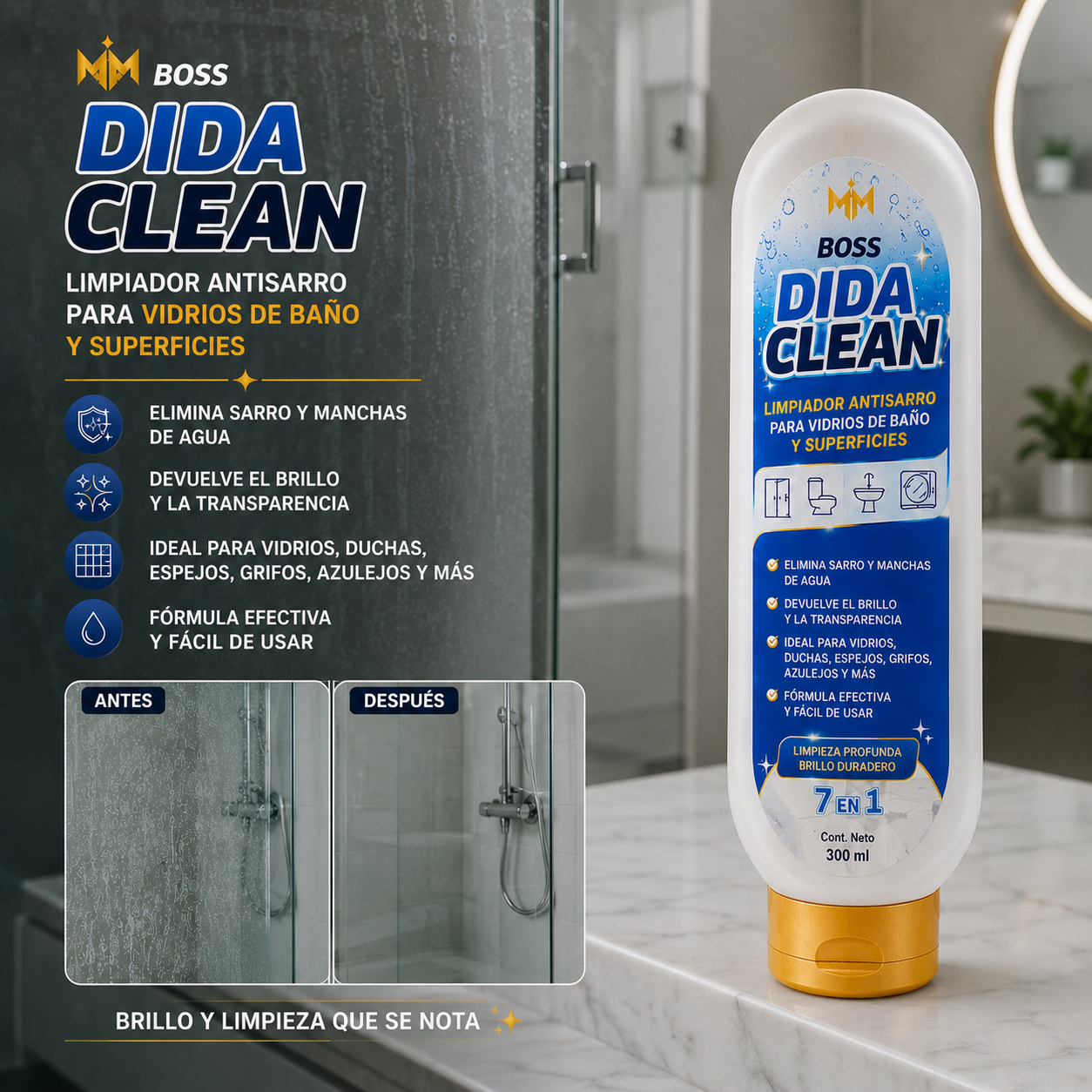 BOSS DIDA CLEAN - Elimina el sarro acumulado y recupera el brillo original